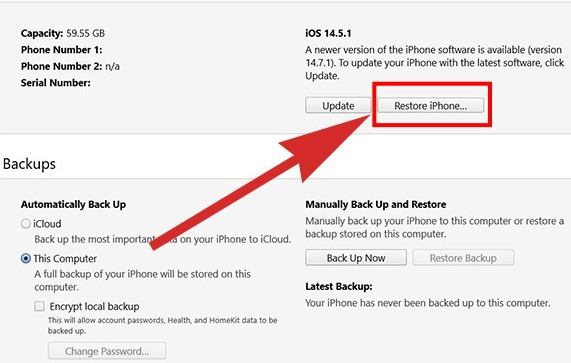 Restore iPhone 12 Restore iPhone 12