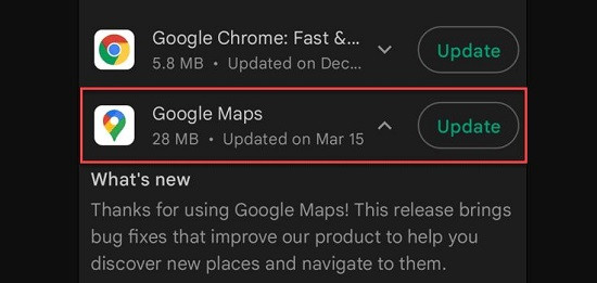 Cập nhật Google Maps Cập nhật Google Maps
