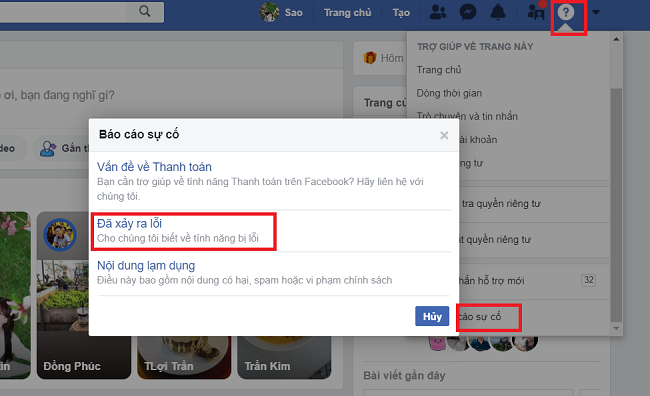 Liên hệ với bộ phận hỗ trợ Facebook Liên hệ với bộ phận hỗ trợ Facebook