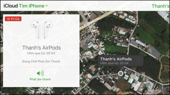 Cách tìm Airpods qua iCloud