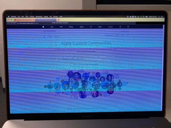 Màn hình Macbook Pro 2020 bị lỗi