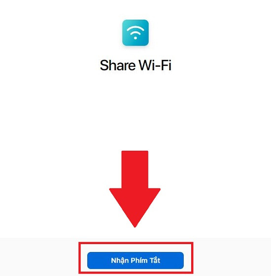 Nhận phím tắt share wifi Nhận phím tắt share wifi