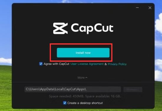 Cách cài đặt CapCut trên máy tính bước 2
