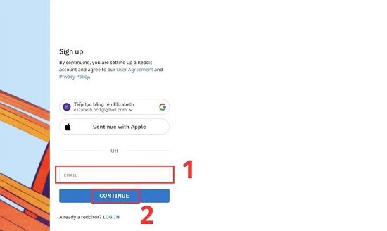 Cách đăng ký tài khoản Reddit bước 1 Cách đăng ký tài khoản Reddit bước 1