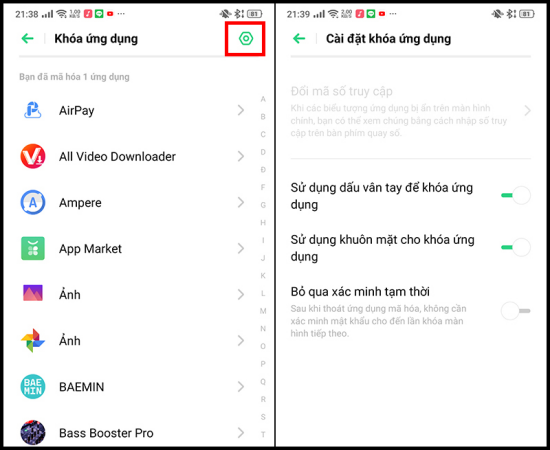 Cách đặt mật khẩu cho ứng dụng trên Oppo bước 3 Cách đặt mật khẩu cho ứng dụng trên Oppo bước 3