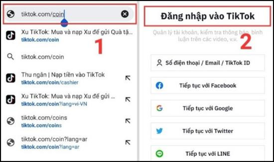 Cách nạp xu TikTok qua ngân hàng Cách nạp xu TikTok qua ngân hàng