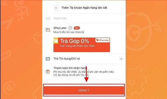 Cách sử dụng SPay Later Bước 2