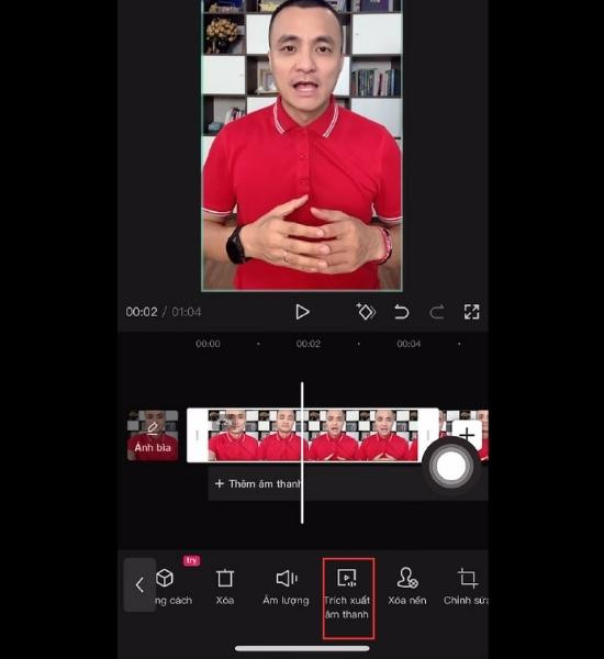 Cách tách âm thanh ra khỏi video trên CapCut cách 1 bước 2