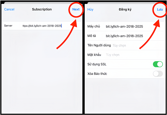 Cài đặt lịch âm trực tiếp vào ứng dụng Lịch trên iPhone