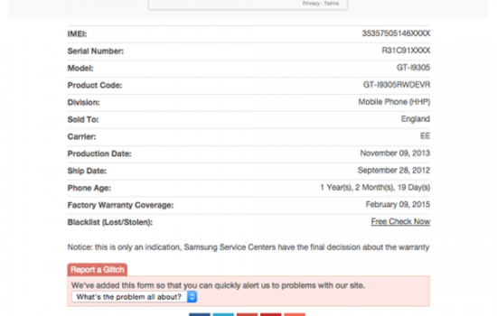 Kiểm tra xuất xứ của điện thoại Samsung bằng web iUnlocker