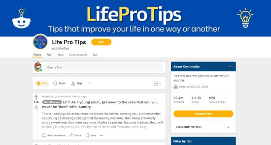 Subreddit Life Pro Tips