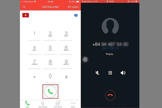 Sử dụng Call Recoder bước 3 Sử dụng Call Recoder bước 3