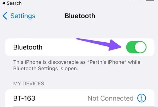 Tắt Bluetooth trên iPhone