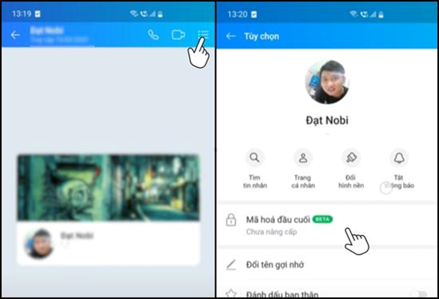 Cách bật mã hóa đầu cuối trên Zalo điện thoại Android Cách bật mã hóa đầu cuối trên Zalo điện thoại Android