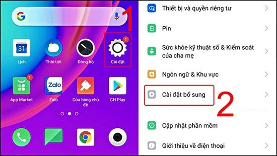 Cách cài định vị giữa 2 điện thoại Oppo bước 1 Cách cài định vị giữa 2 điện thoại Oppo bước 1