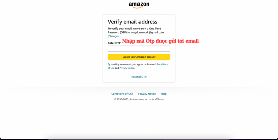 Cách đăng ký Amazon bước 4