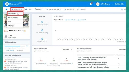 Cách hẹn giờ gửi tin nhắn Zalo trên Android bằng Zalo Official Account Cách hẹn giờ gửi tin nhắn Zalo trên Android bằng Zalo Official Account