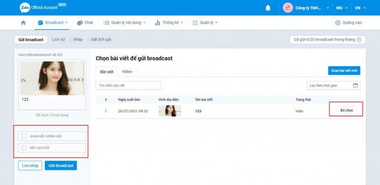 Cách hẹn giờ gửi tin nhắn Zalo trên Android bằng Zalo Official Account Cách hẹn giờ gửi tin nhắn Zalo trên Android bằng Zalo Official Account