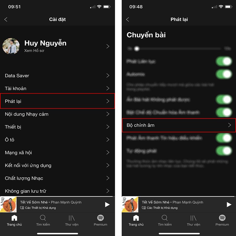 cách làm âm thanh trên Spotify to hơn trên iphone