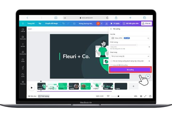Cách làm video trên Canva bằng máy tính bước 9.2 Cách làm video trên Canva bằng máy tính bước 9.2