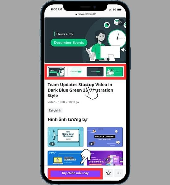 Cách làm video trên Canva bằng điện thoại bước 4 Cách làm video trên Canva bằng điện thoại bước 4