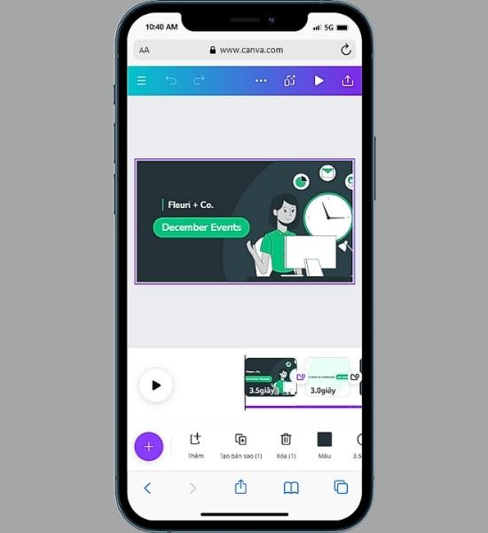 Cách làm video trên Canva bằng điện thoại bước 5 Cách làm video trên Canva bằng điện thoại bước 5