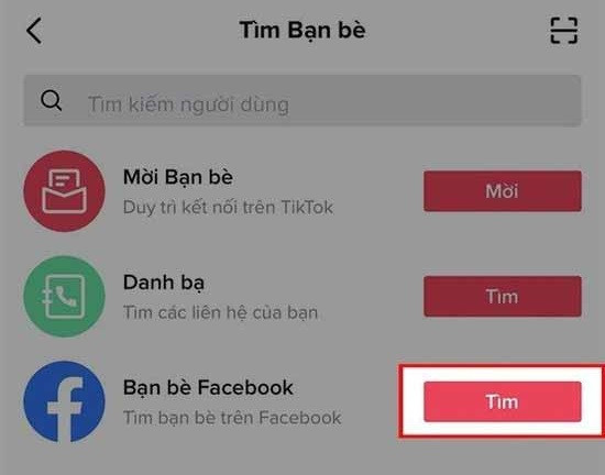 Cách tìm nick Facebook qua TikTok bước 2 Cách tìm nick Facebook qua TikTok bước 2