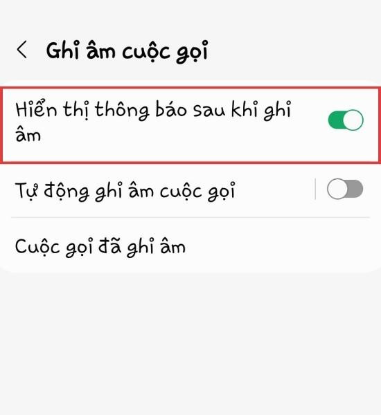 Cài đặt cuộc gọi bước 3