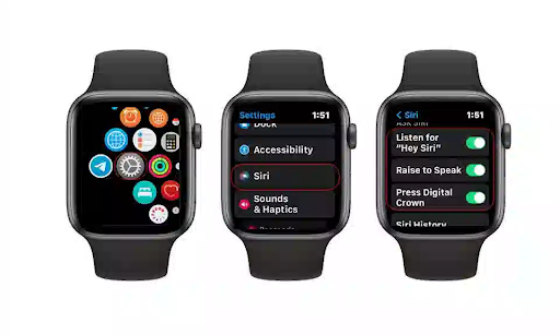 Cho phép Siri trên Apple Watch hoạt động