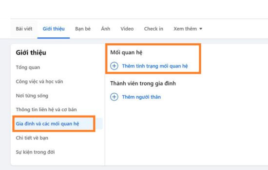 Chọn gia đình và các mối quan hệ Chọn gia đình và các mối quan hệ