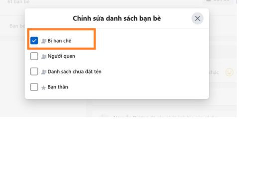 Chọn mục bị hạn chế Chọn mục bị hạn chế