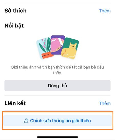 Chọn mục chỉnh sửa thông tin Chọn mục chỉnh sửa thông tin