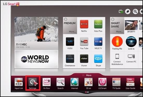 Đối với Tivi LG giao diện NetCast bước 1 Đối với Tivi LG giao diện NetCast bước 1
