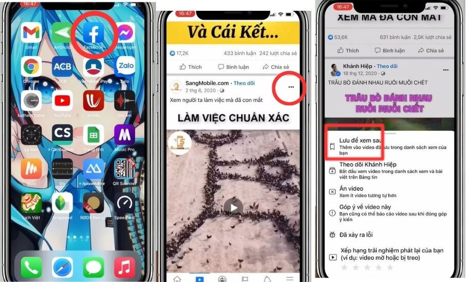 Cách tải video trên Facebook về iPhone