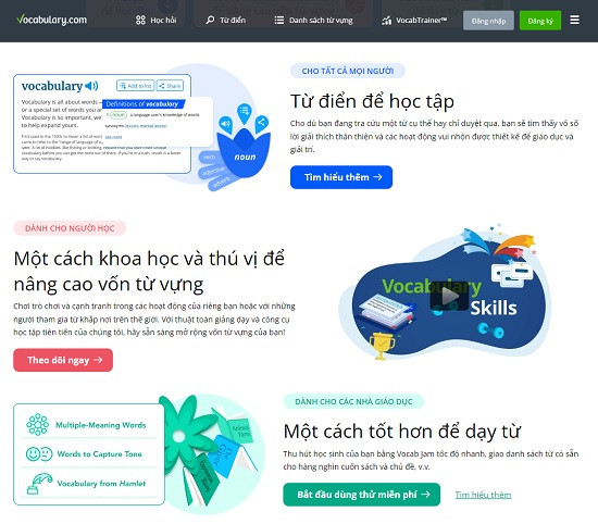 học từ vựng tiếng Anh trên vocabulary học từ vựng tiếng Anh trên vocabulary
