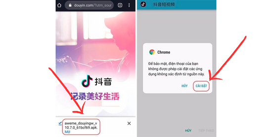 Hướng dẫn cách tải TikTok Trung Quốc cho Android bước 2