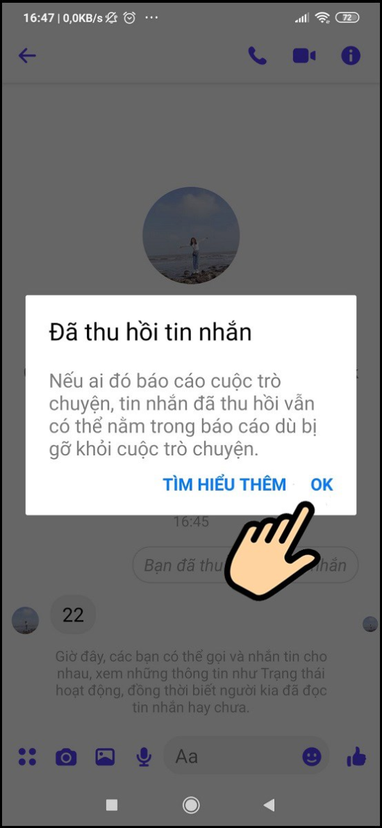 Hướng dẫn cách thu hồi toàn bộ tin nhắn trên Messenger trên điện thoại bước 3 Hướng dẫn cách thu hồi toàn bộ tin nhắn trên Messenger trên điện thoại bước 3