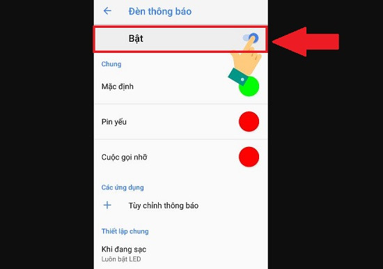 Cách nháy đèn flash khi có cuộc gọi đến trên Vsmart Cách nháy đèn flash khi có cuộc gọi đến trên Vsmart