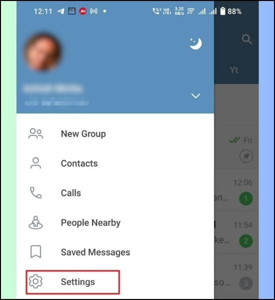 Sử dụng tính năng mật khẩu của Telegram bước 1 Sử dụng tính năng mật khẩu của Telegram bước 1