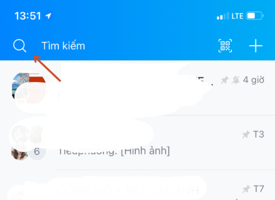 Sử dụng tính năng tìm kiếm