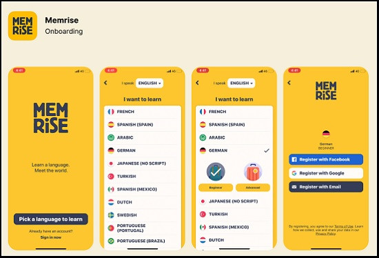 Ứng dụng Memrise Ứng dụng Memrise