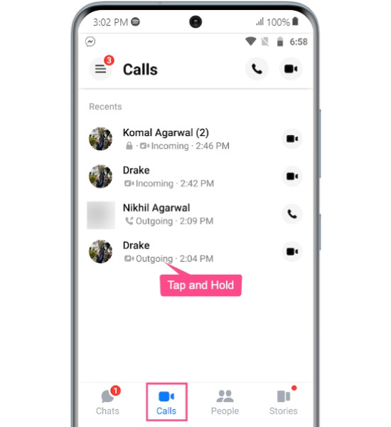 Xóa lịch sử cuộc gọi trên Messenger Android Xóa lịch sử cuộc gọi trên Messenger Android