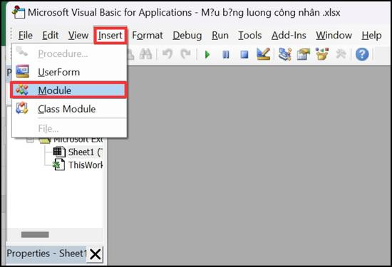 Cách ẩn cột trong Excel có mật khẩu bằng mã VBA bước 3 Cách ẩn cột trong Excel có mật khẩu bằng mã VBA bước 3