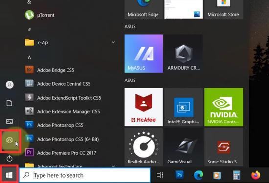 Bật biểu tượng Bluetooth trong ứng dụng Settings bước 1