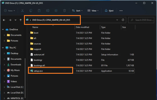 Cách 2 bước 2 tại ổ địa AO nhấn chọn mục Setup exe Cách 2 bước 2 tại ổ địa AO nhấn chọn mục Setup exe