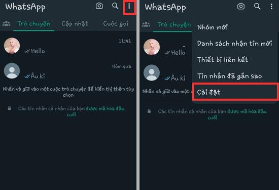 Cách ẩn cuộc trò chuyện trên WhatsApp mà không cần lưu trữ bước 1