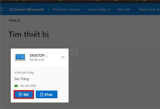 Cách bật tính năng Find My Device trên laptop bước 6 Cách bật tính năng Find My Device trên laptop bước 6