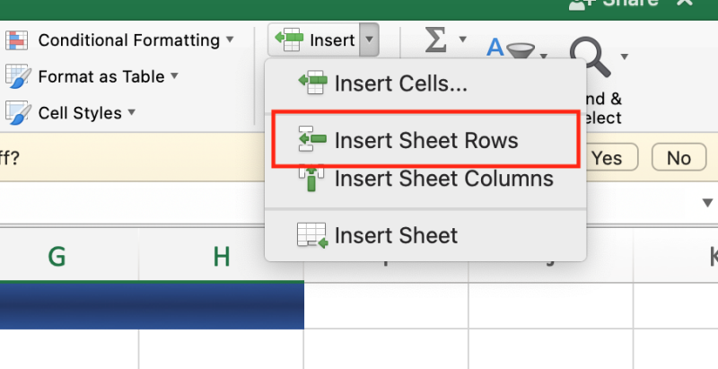 Cách chèn nhiều dòng trong Excel bước 2-2
