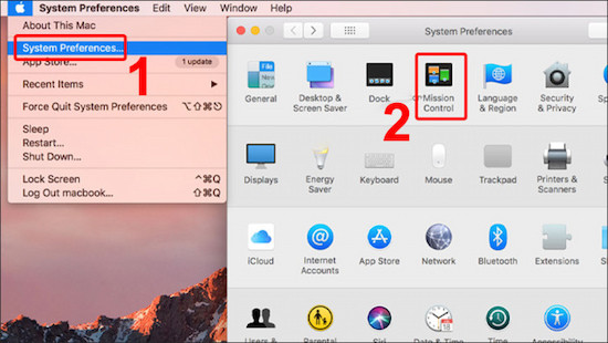 Cách chia đôi màn hình trên MacBook Pro qua Mission Control