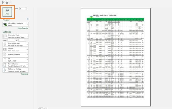 Cách chỉnh Excel vào 1 trang giấy A4 sử dụng Page layout B3
